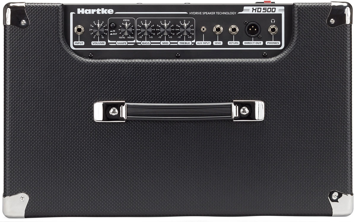 Hartke HD500 басовый комбоусилитель, 500 Вт, класс D, НЧ 2x10" HyDrive, 3-полосный эквалайзер