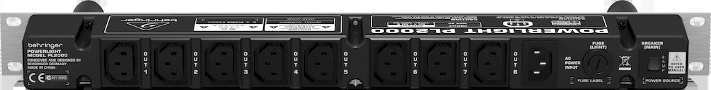 Behringer PL2000 профессиональная рэковая подсветка, сетевой распределител