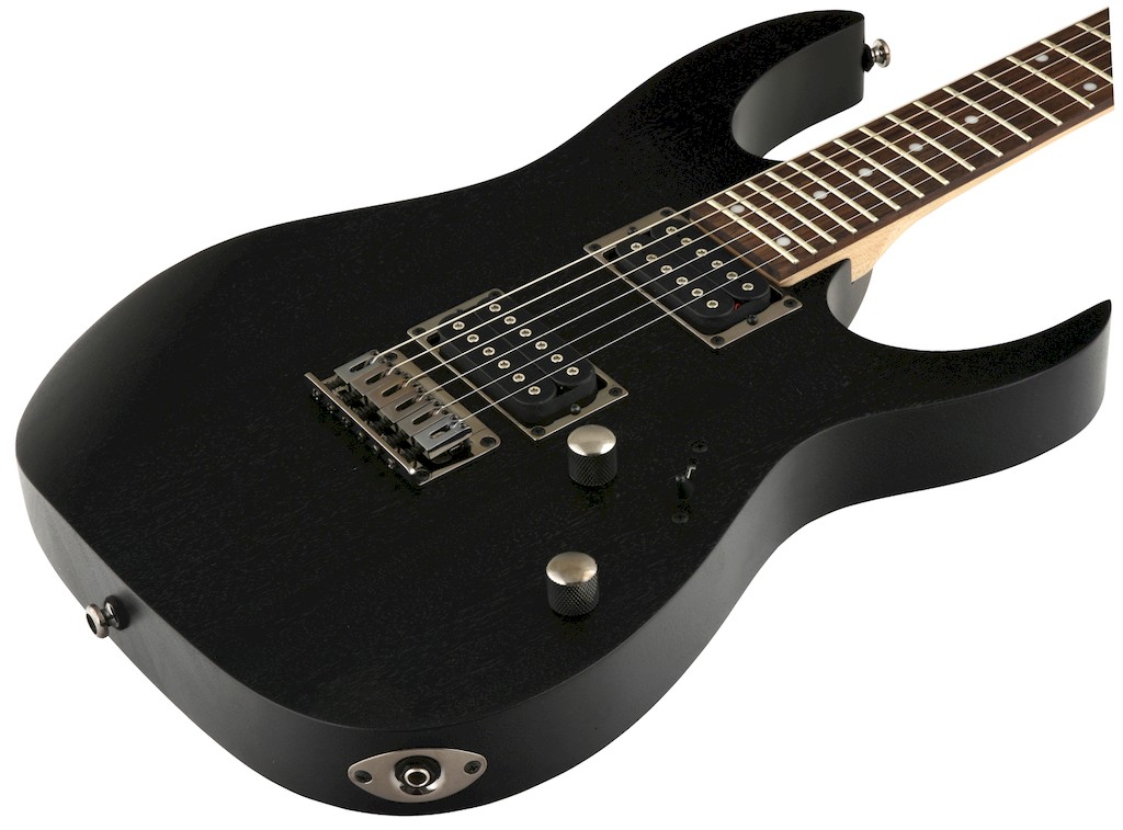Ibanez RG421-WK WEATHERED BLACK электрогитра, цвет чёрный, корпус - махагони, криф - клён