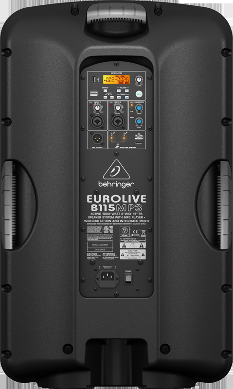 Behringer B15X активная акустическая система 15"+1"фенольный, 1000Вт (700Вт+300Вт)