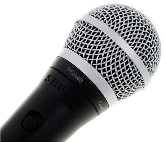 Shure PGA48-XLR-E кардиоидный вокальный микрофон c выключателем, с кабелем XLR -XLR