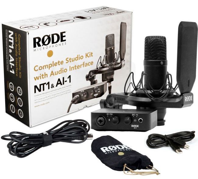 Rode NT1/AI1Kit комплект студийный: конденсаторный микрофон NT1, AI-1 USB интерфейс