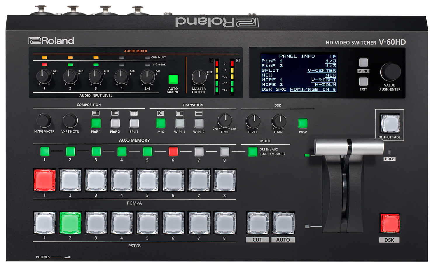 Roland V-60HD видеомикшер 6 ch. HD, SDI, HDMI I/O + Smart Tally, GPI, RS-232 & IP Control