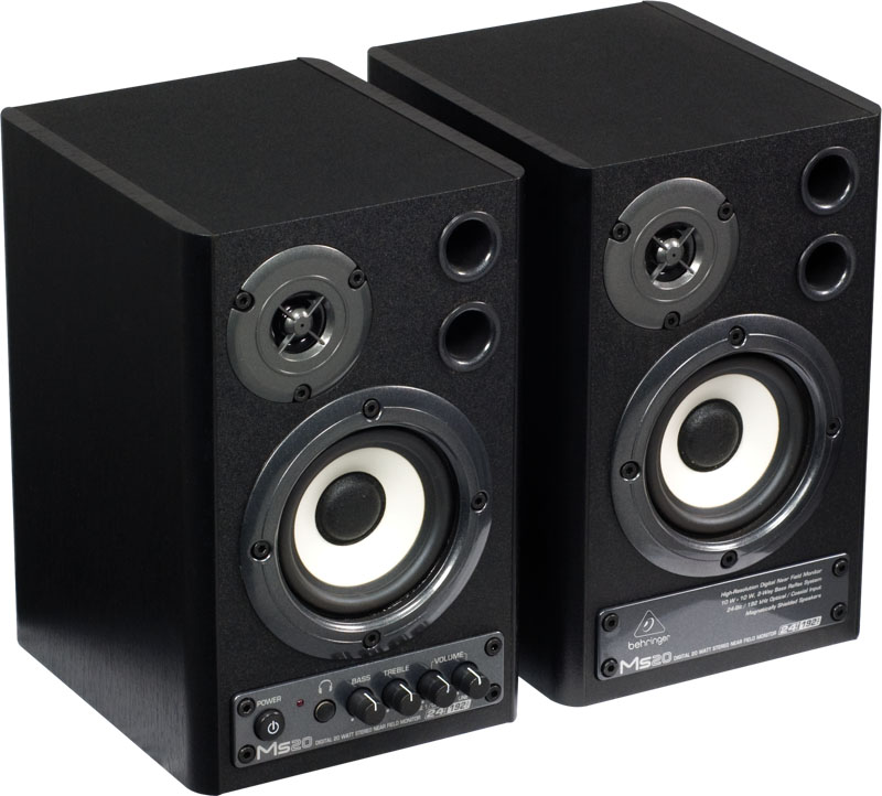 Behringer MS20 2-полосная мониторная система 2 х 10Вт с цифровым входом (пара)