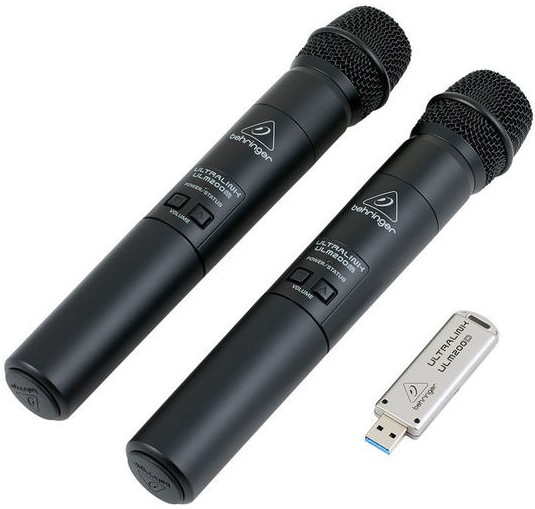 Behringer ULM202USB Радиосистема цифровая с 2-мя ручными передатчиками и двойным мини-приёмником USB